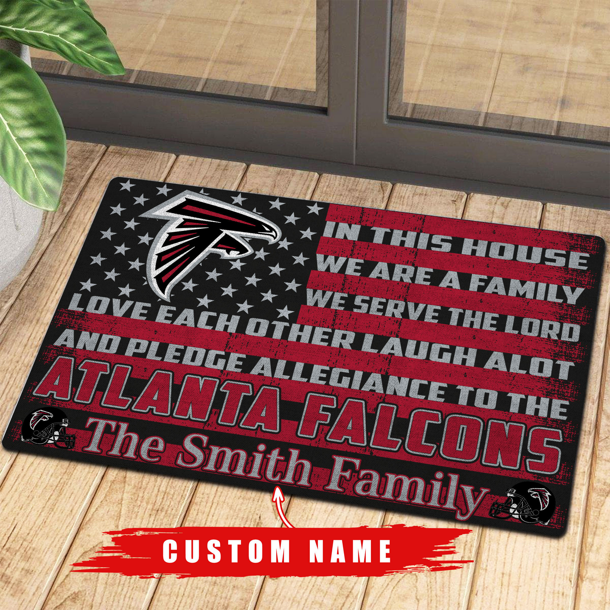 atlanta falcons personalized doormat bg285 4vu69