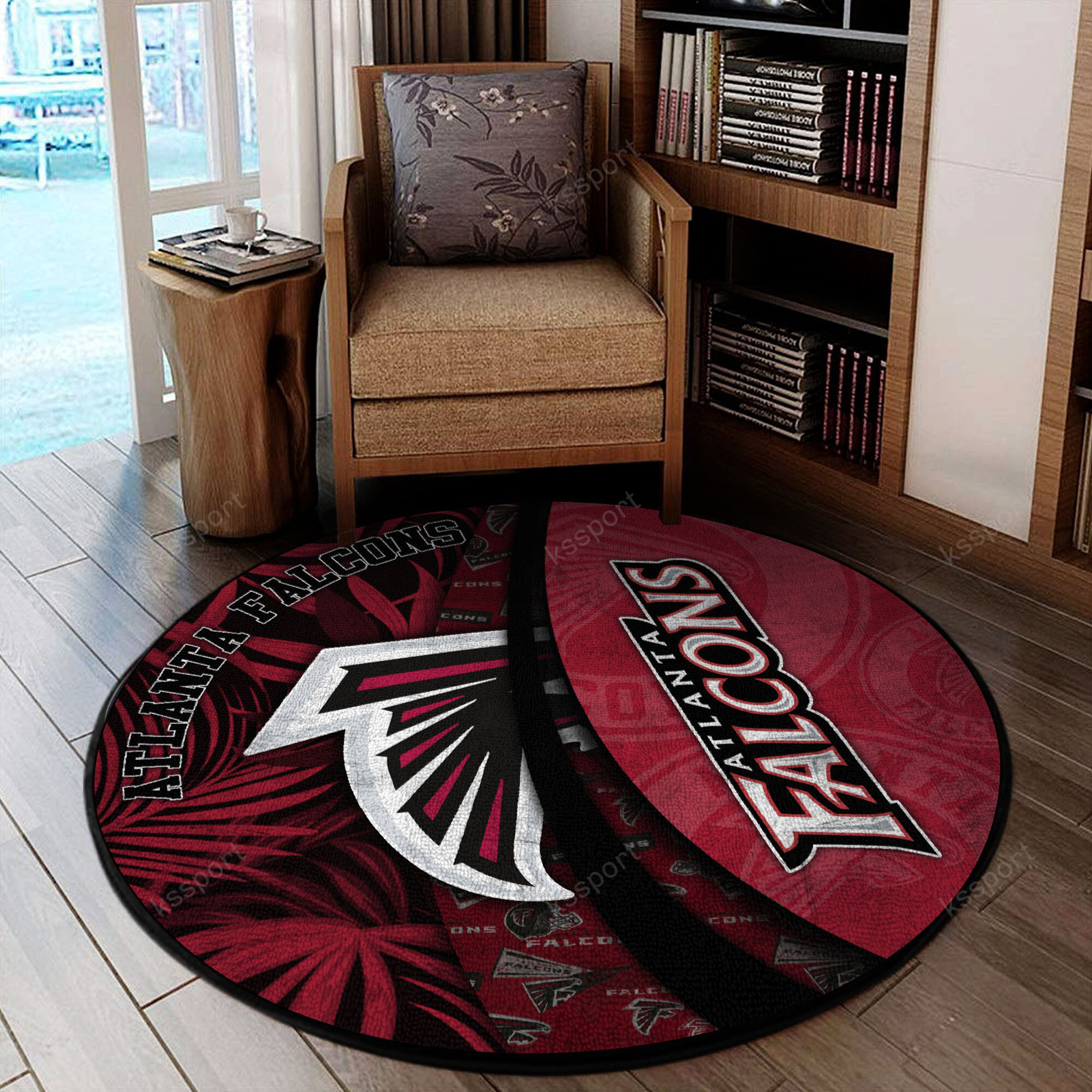 atlanta falcons round rug 121 ehvnc