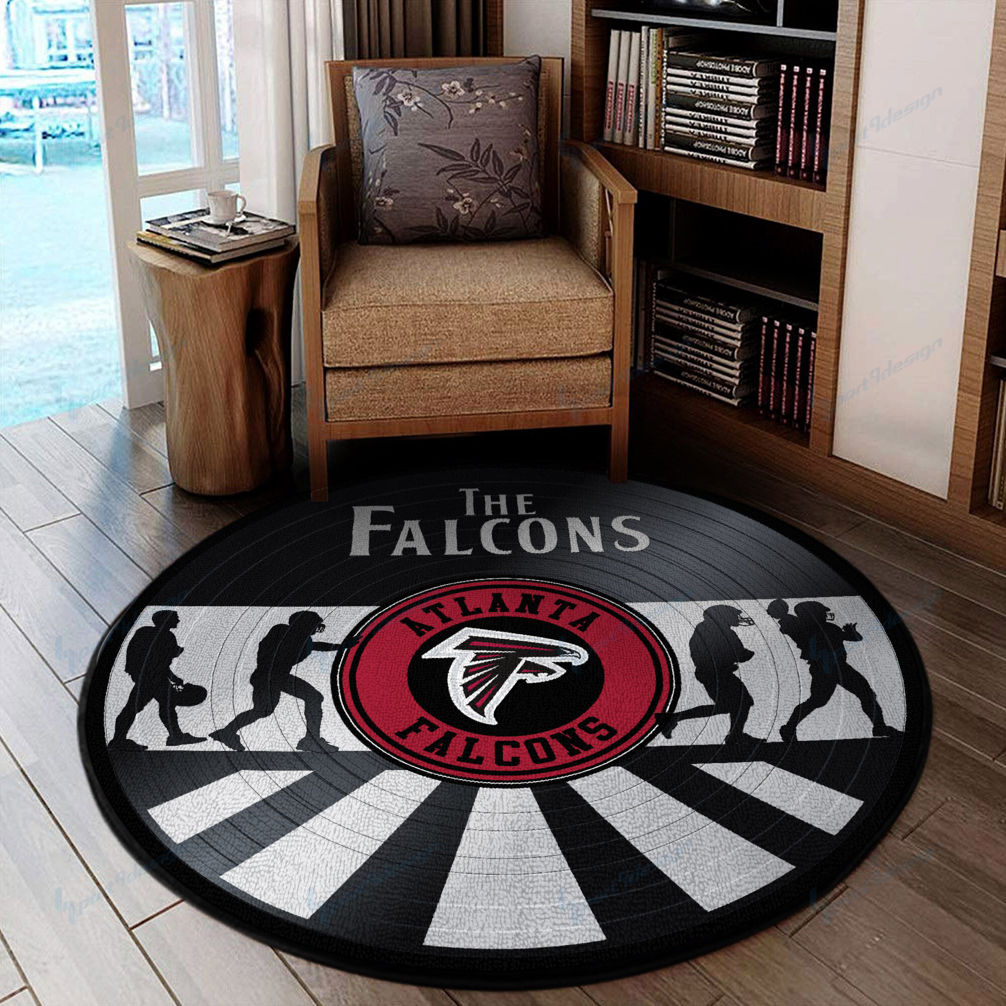 atlanta falcons round rug 85 jijd1