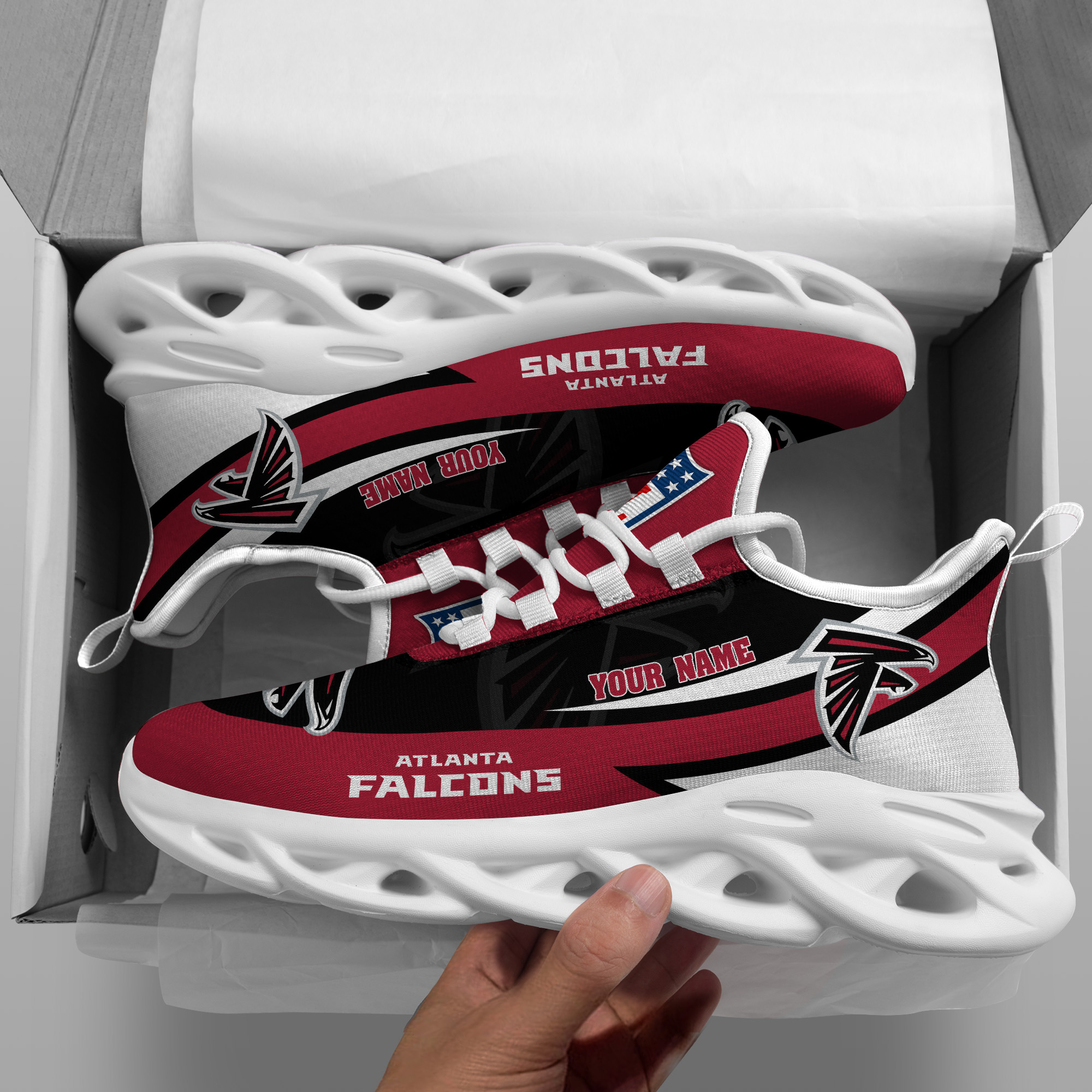 atlanta falcons white max soul shoes custom your name sports gift for fan sport gifts ehivm 53410 cw977