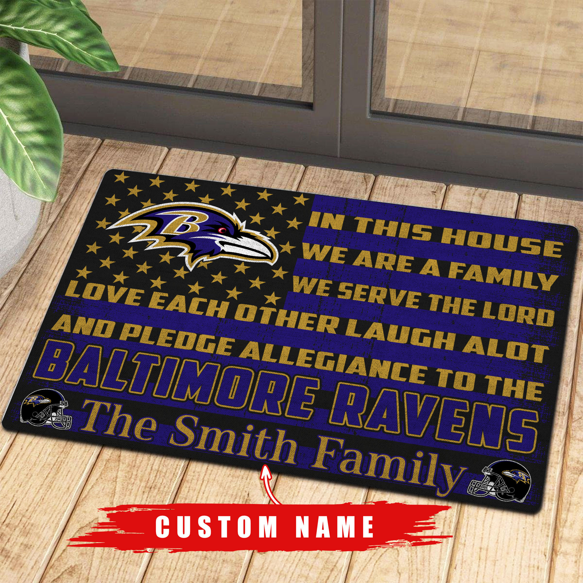 baltimore ravens personalized doormat bg286 gylnr