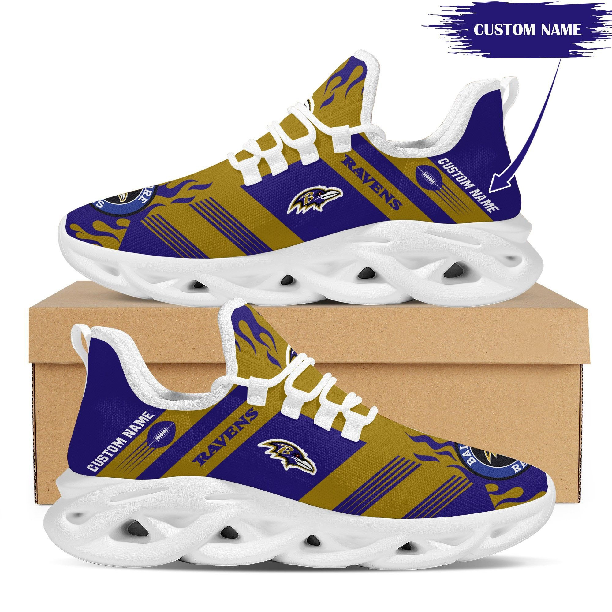 baltimore ravens personalized yezy running sneakers bb576 jsmde