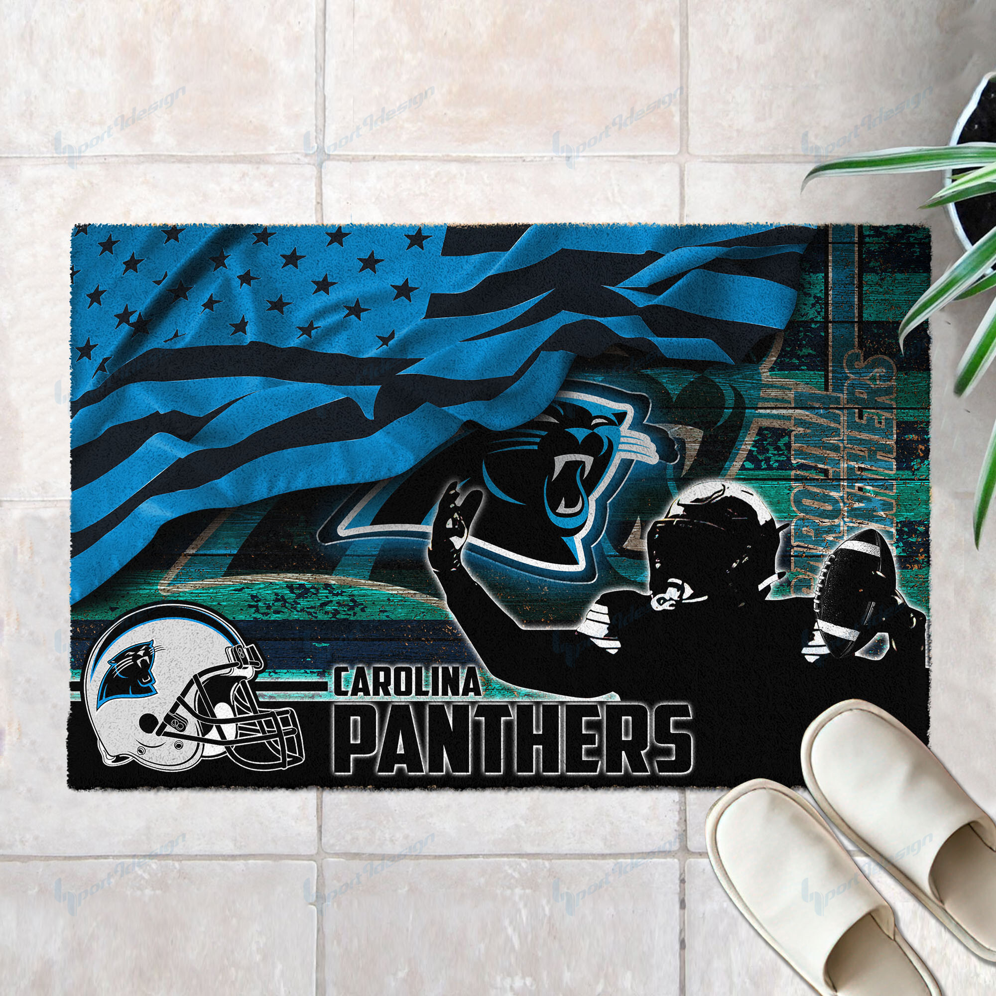 carolina panthers doormat bg35 q5yyx