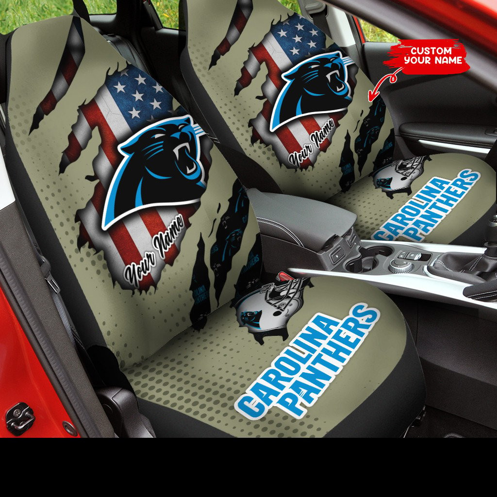 carolina panthers personalized car seat covers bg227 zpn05
