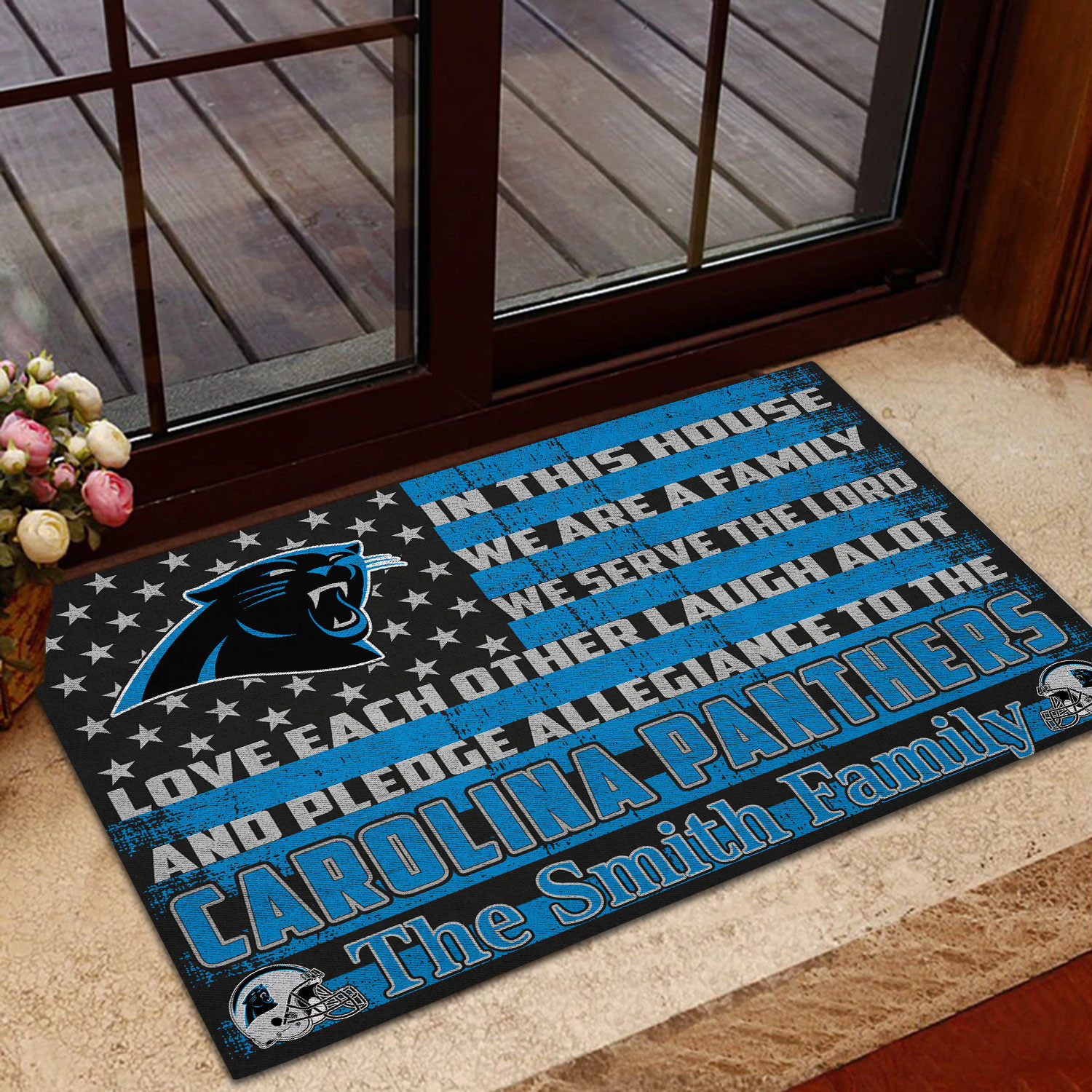carolina panthers personalized doormat bg288 fq14h