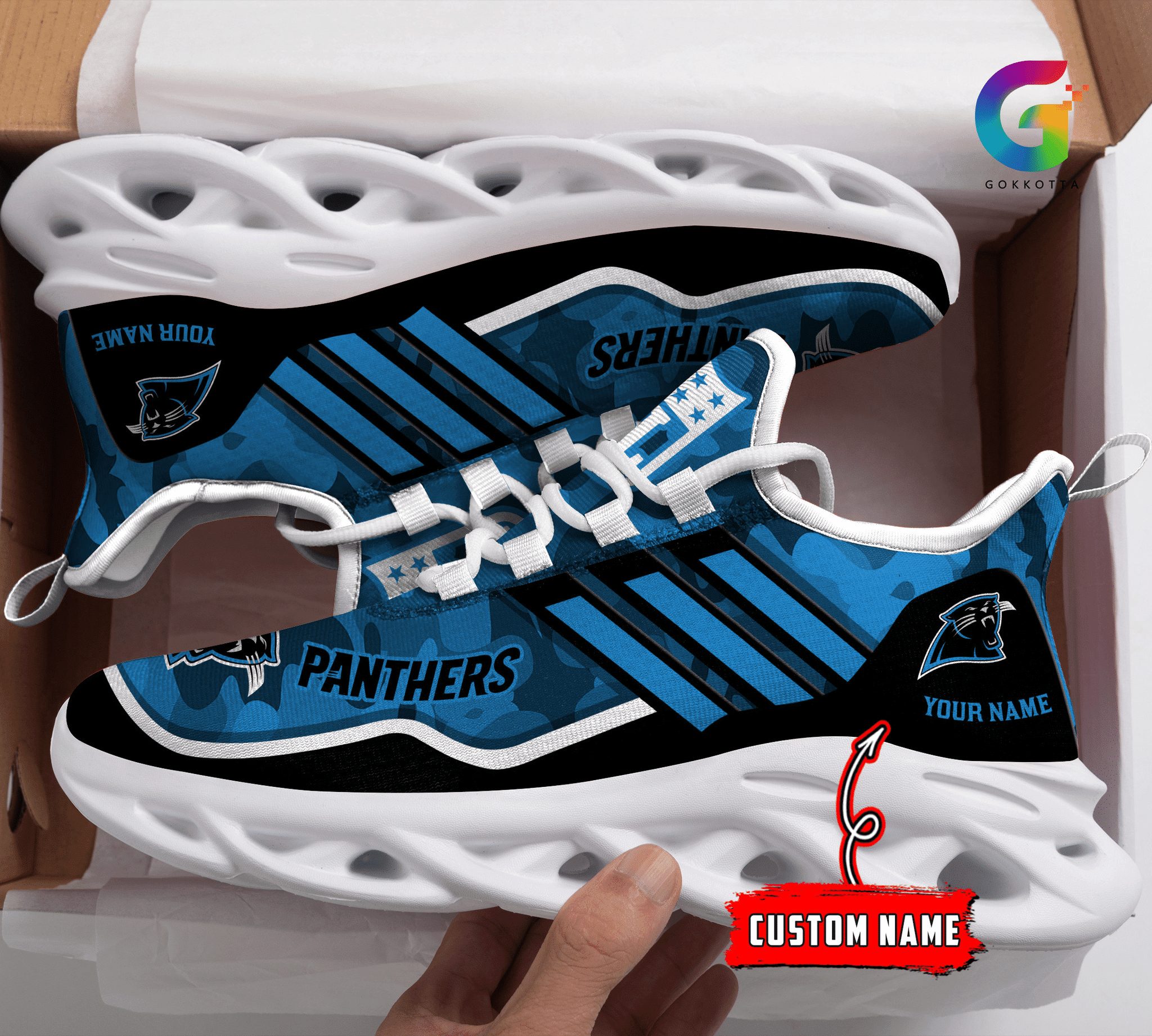 carolina panthers personalized yezy running sneakers bg329 c6zk8
