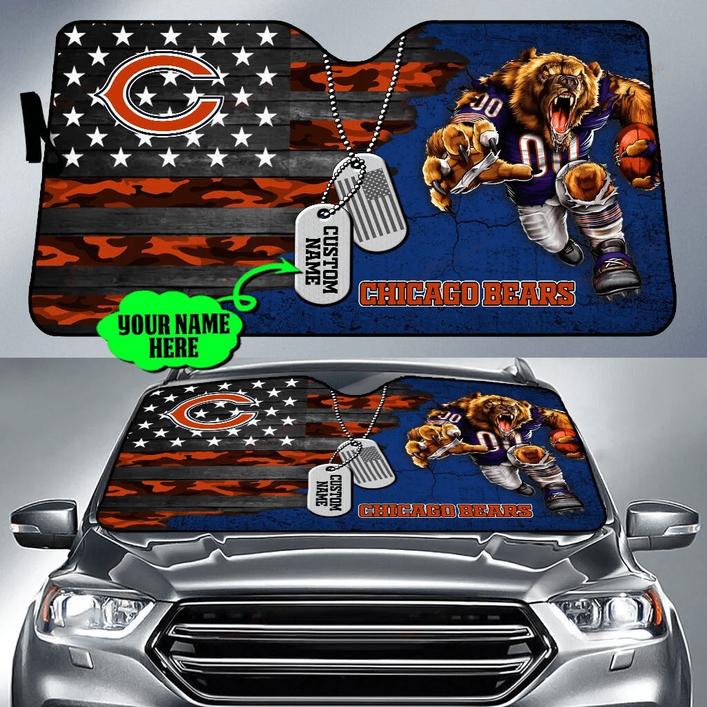 chicago bears personalized auto sun shade bg36 buipo