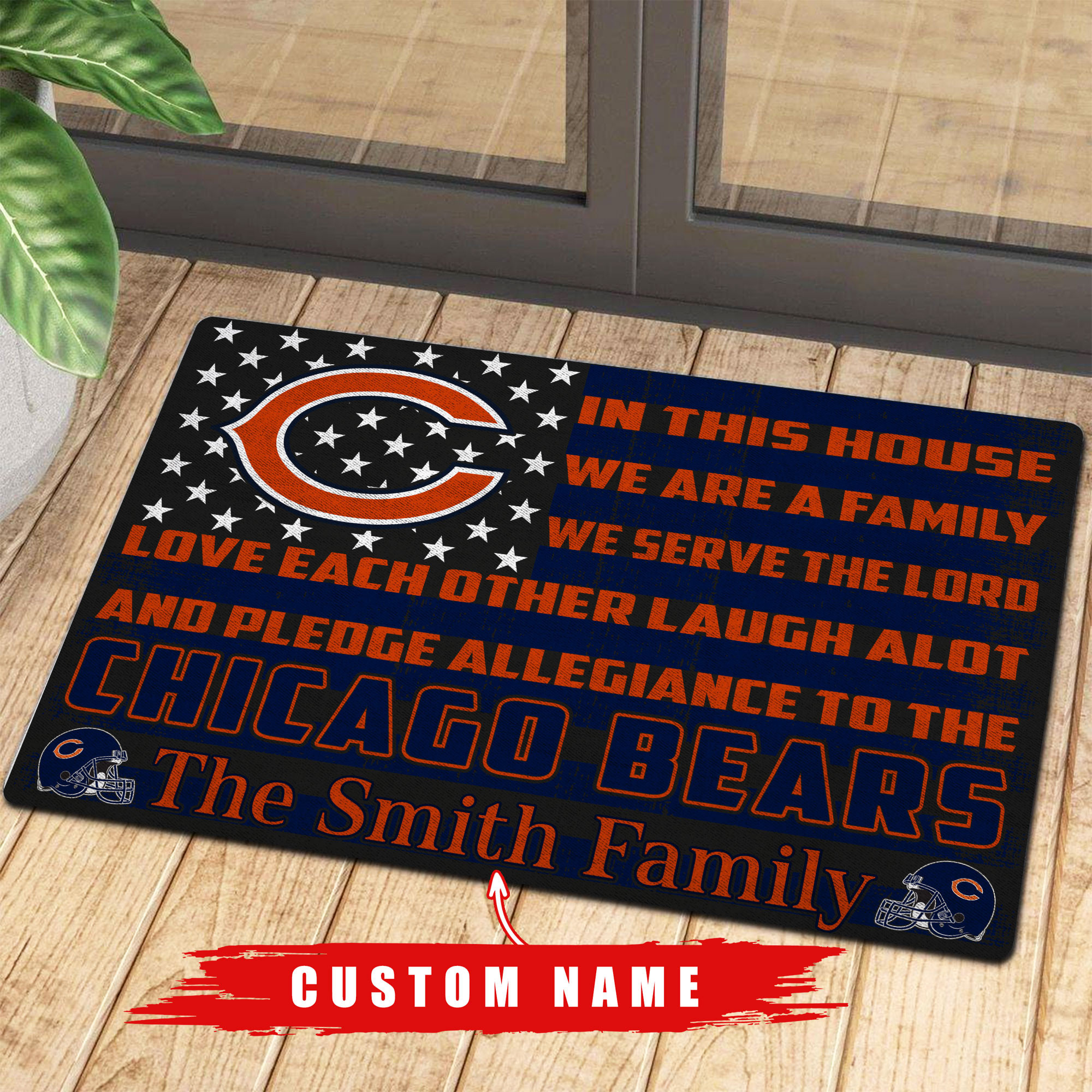 chicago bears personalized doormat bg289 f7me5