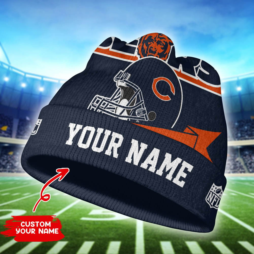 chicago bears personalized wool beanie 182 j2g5j