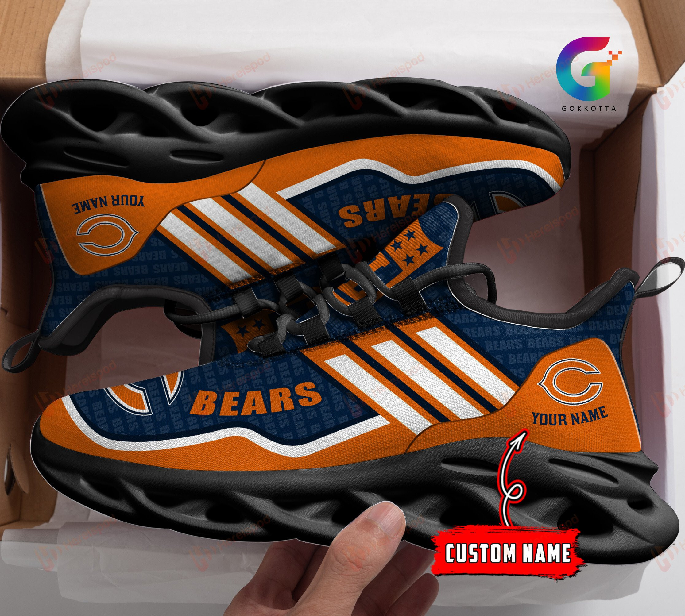 chicago bears personalized yezy running sneakers 152 bdxjf