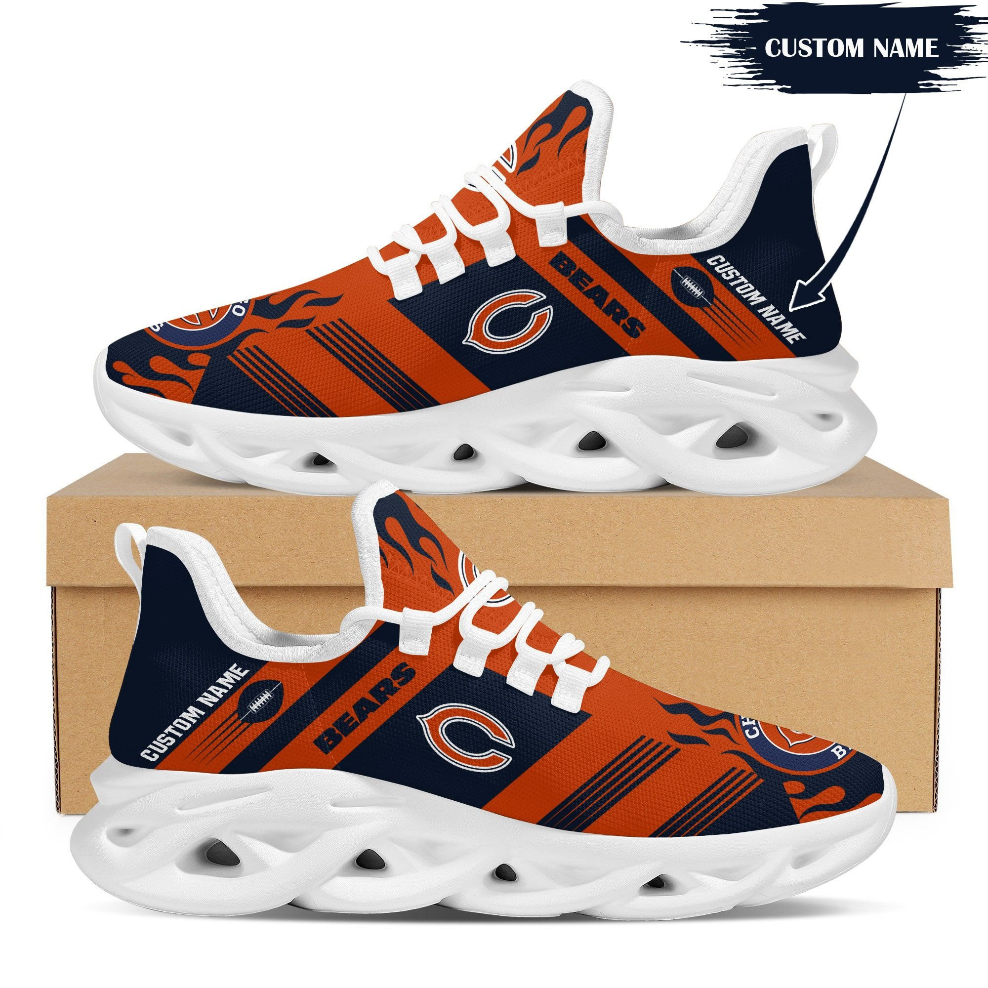 chicago bears personalized yezy running sneakers bb575 zzghu