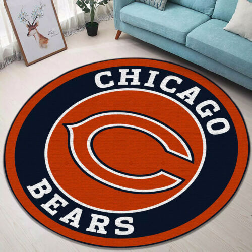 chicago bears round rug 54 kum1o
