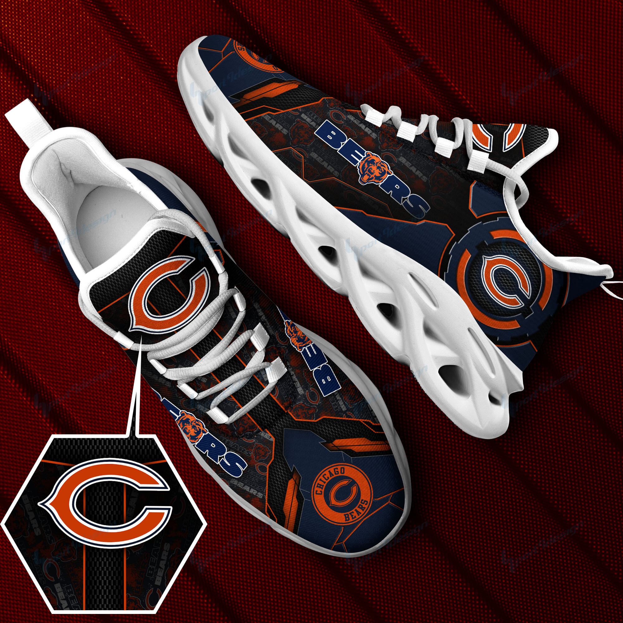 chicago bears yezy running sneakers spd10 dqn2o