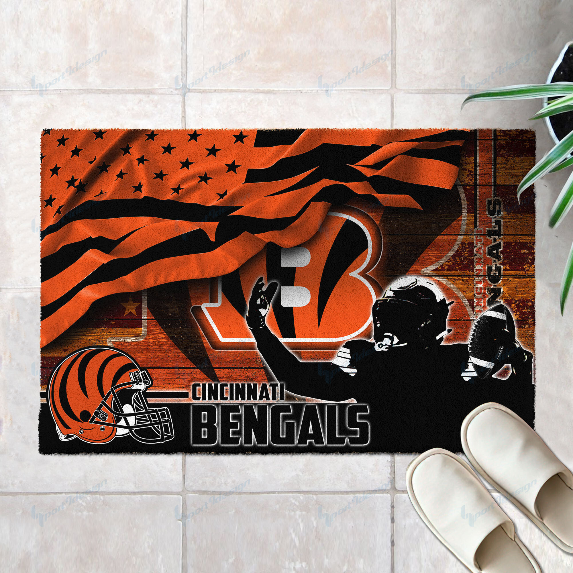 cincinnati bengals doormat bg37 rvptj