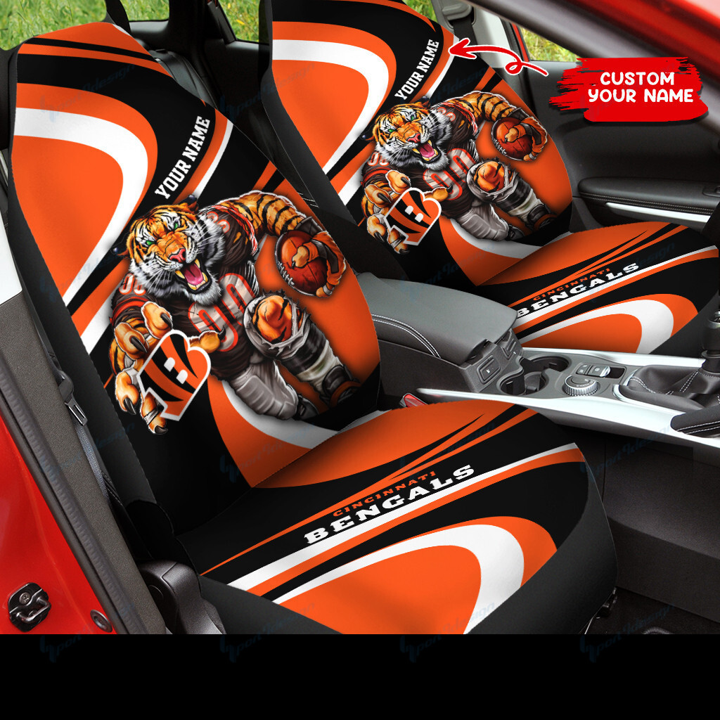 cincinnati bengals personalized car seat covers bg92 aigwj