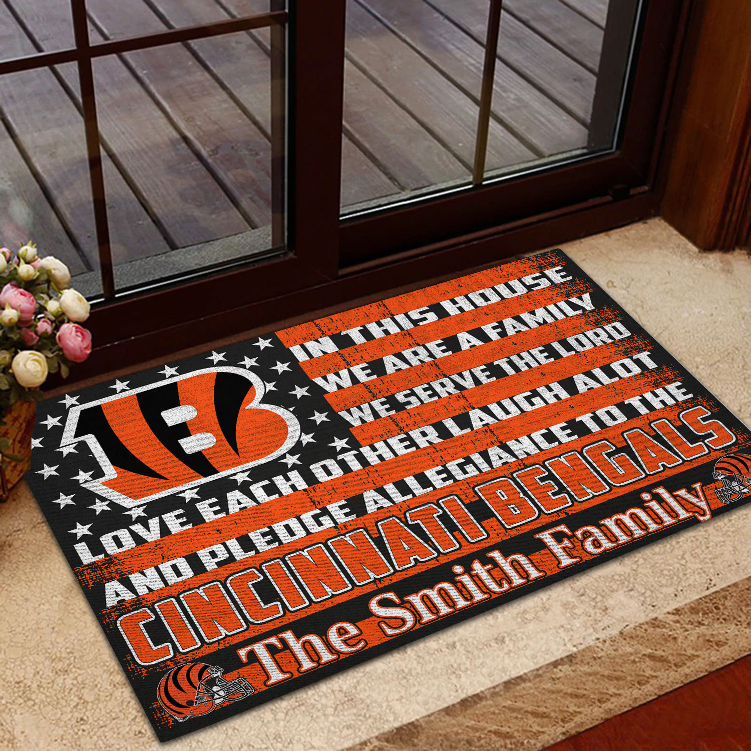 cincinnati bengals personalized doormat bg290 jo0sn