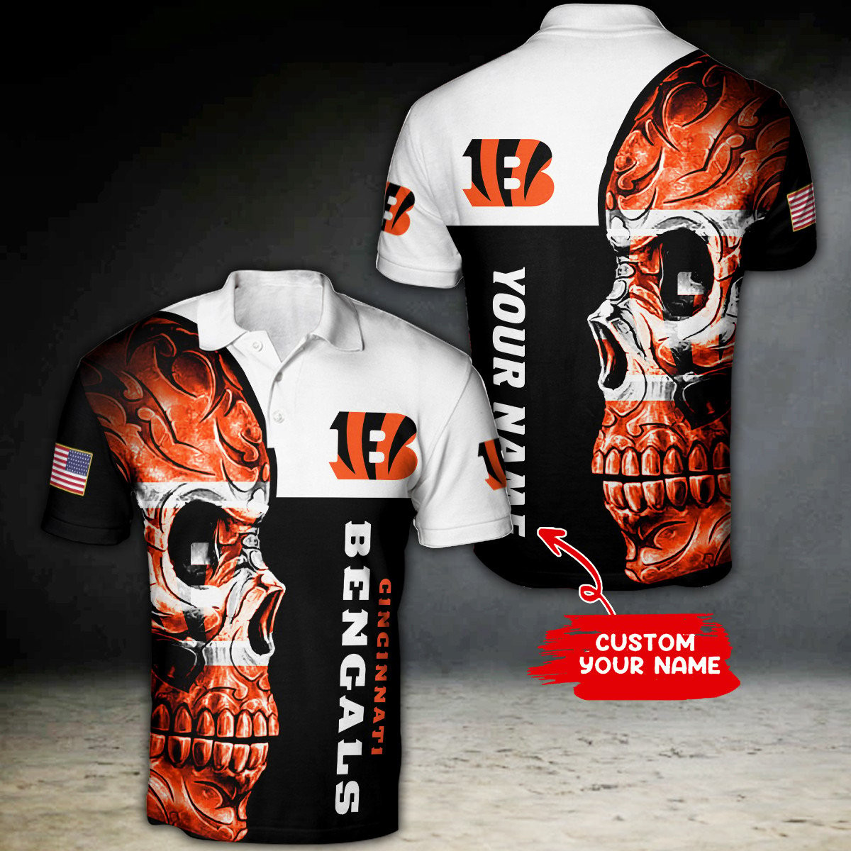 cincinnati bengals personalized polo t shirt bg12 tbfoi