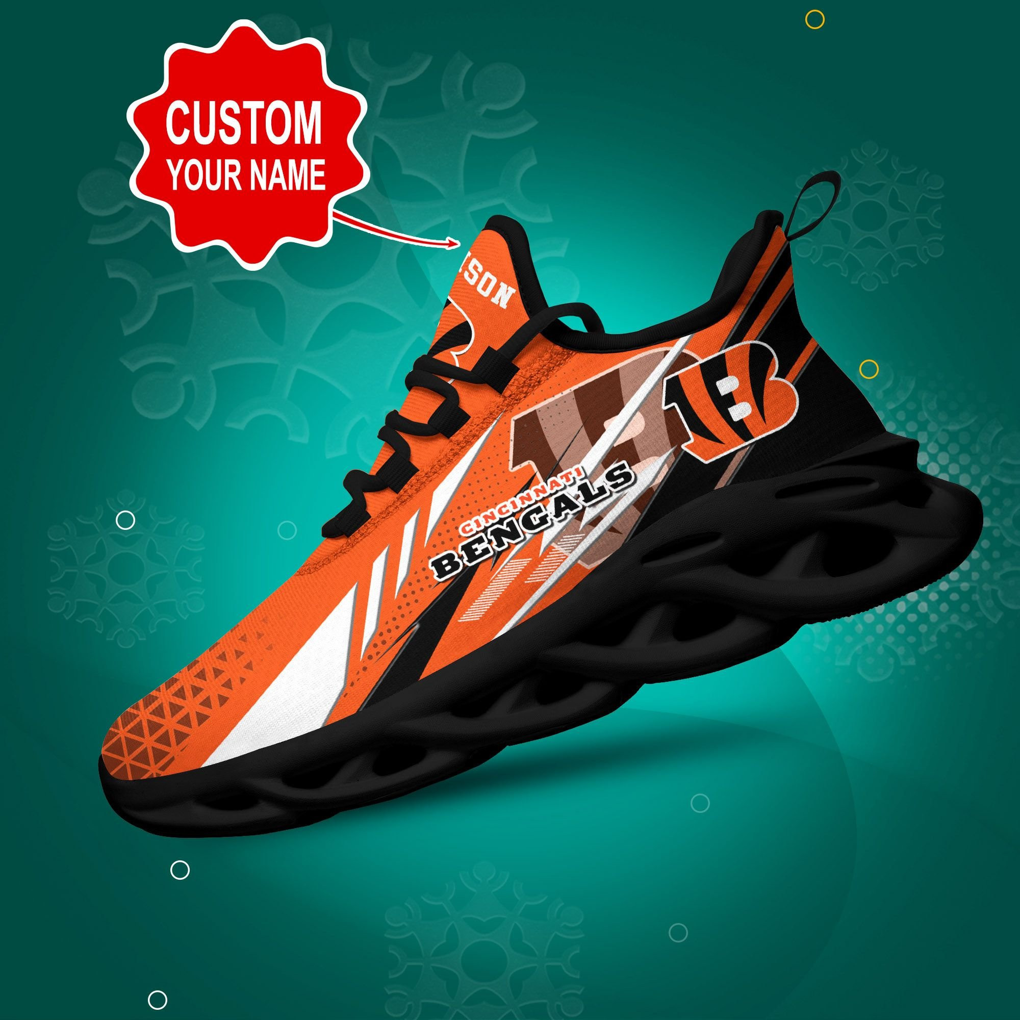 cincinnati bengals personalized yezy running sneakers 393 rield