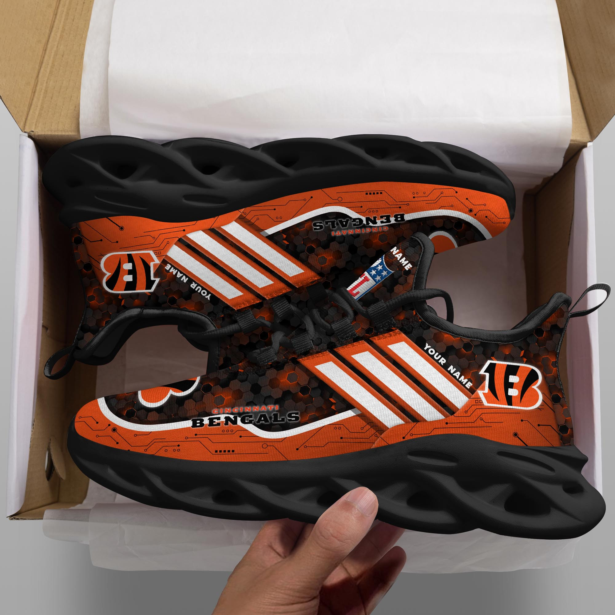 cincinnati bengals personalized yezy running sneakers spd645 bagfu