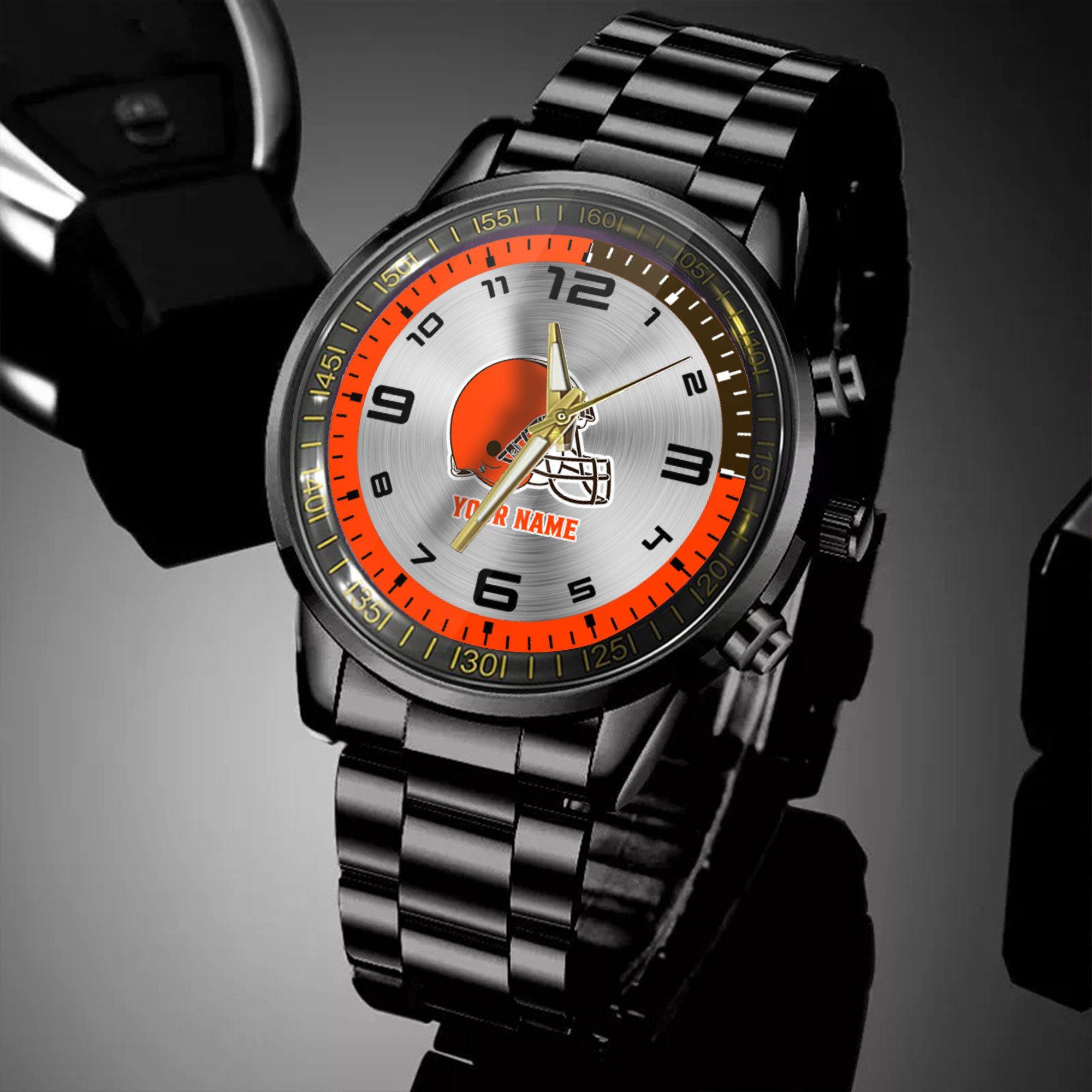 cleveland browns nfl personalized black hand watch gifts for fans fuk39