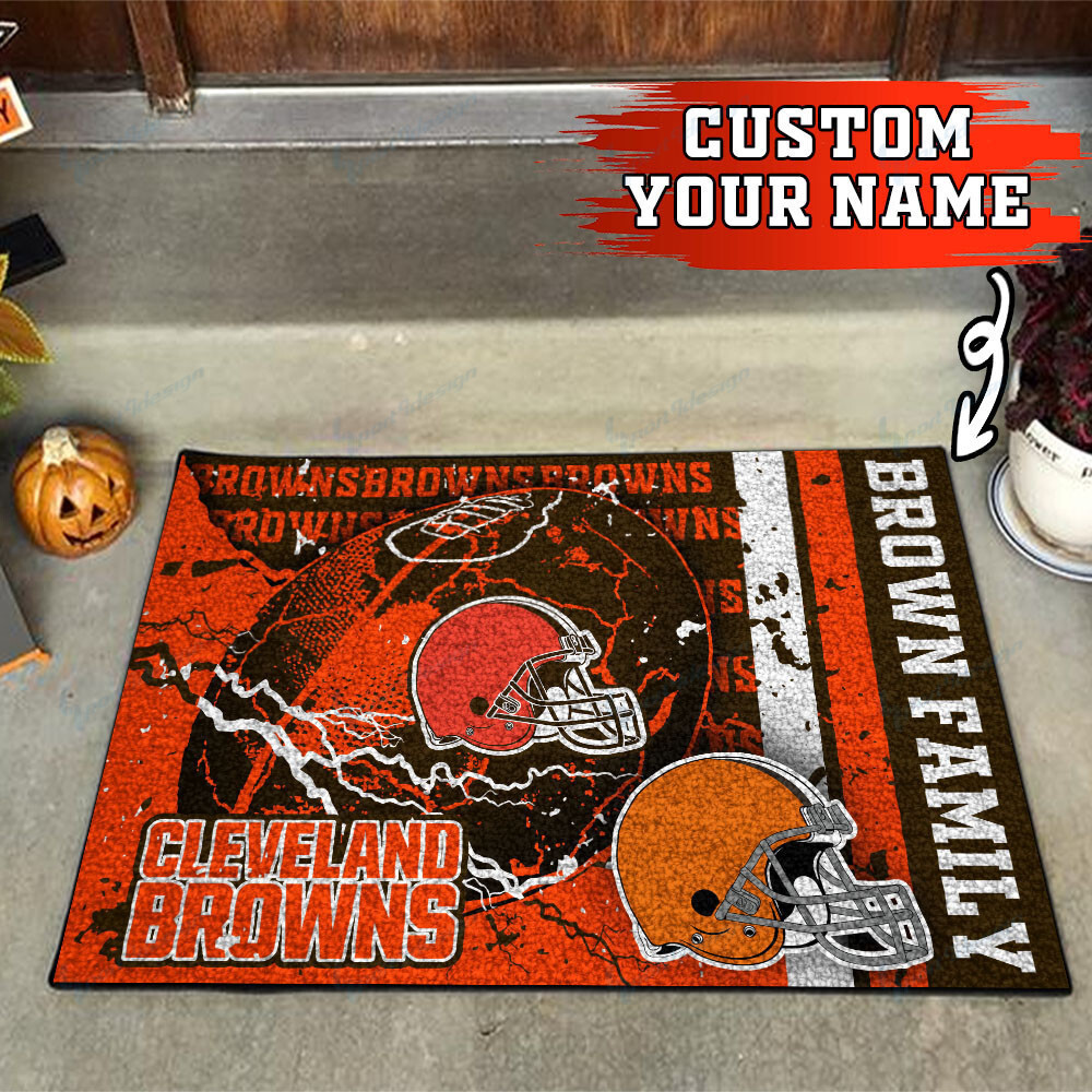 cleveland browns personalized doormat bg08 dpwzx