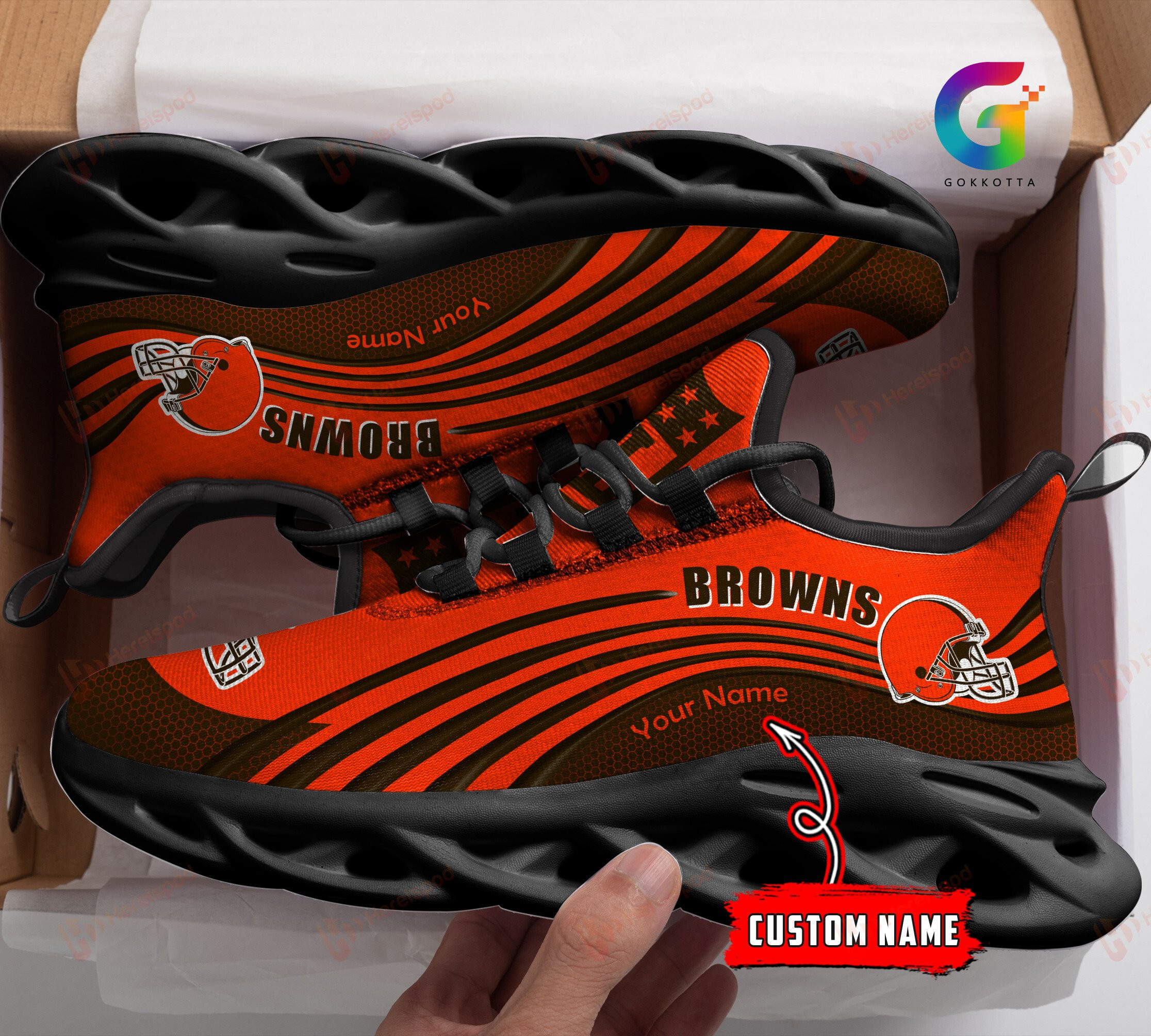 cleveland browns personalized yezy running sneakers 165 xscei
