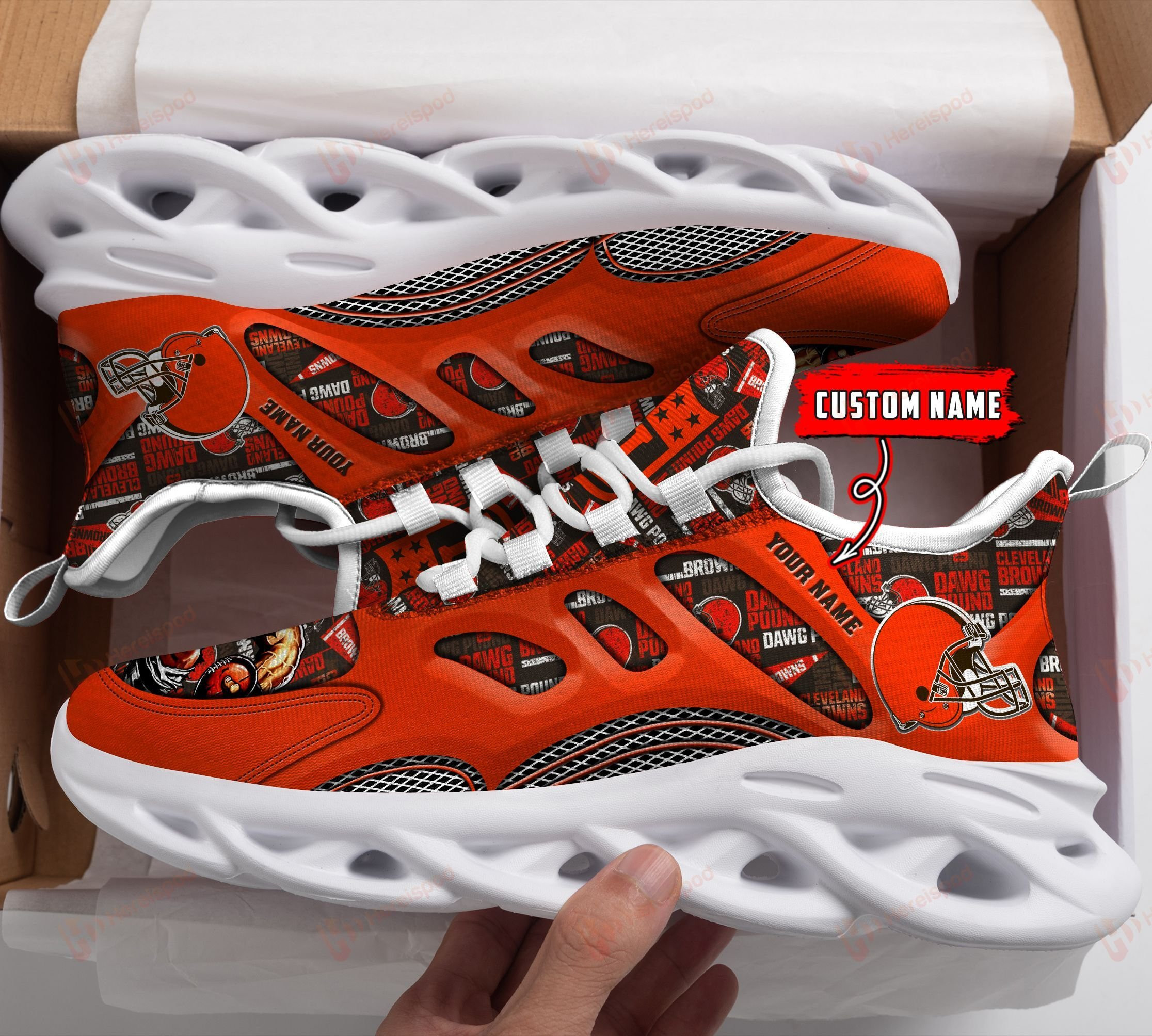 cleveland browns personalized yezy running sneakers 197 ryvt8