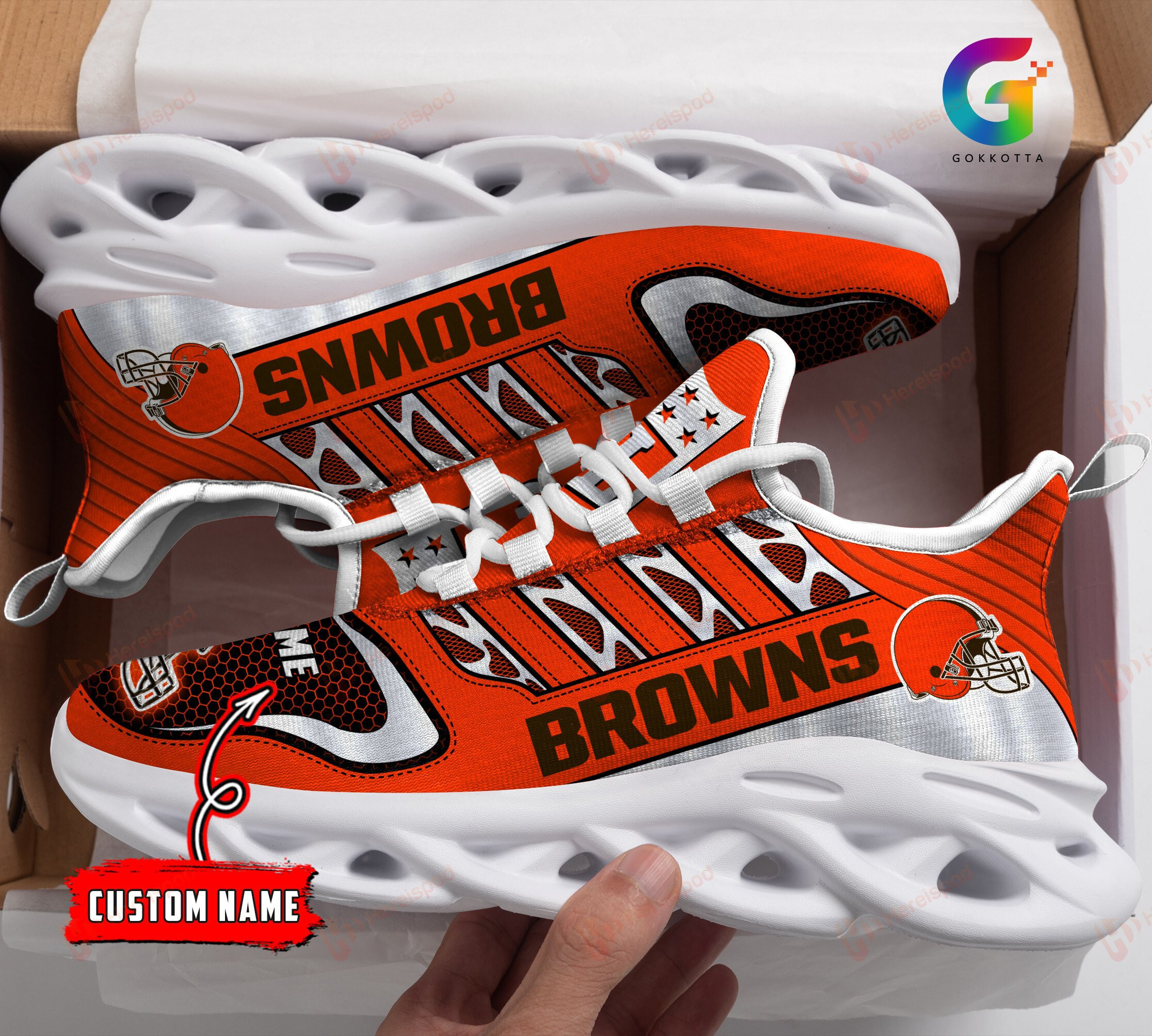 cleveland browns personalized yezy running sneakers 228 qmw9y