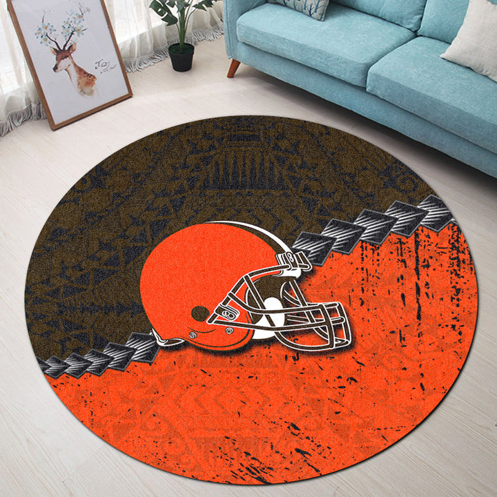 cleveland browns round rug 19 z0eqy