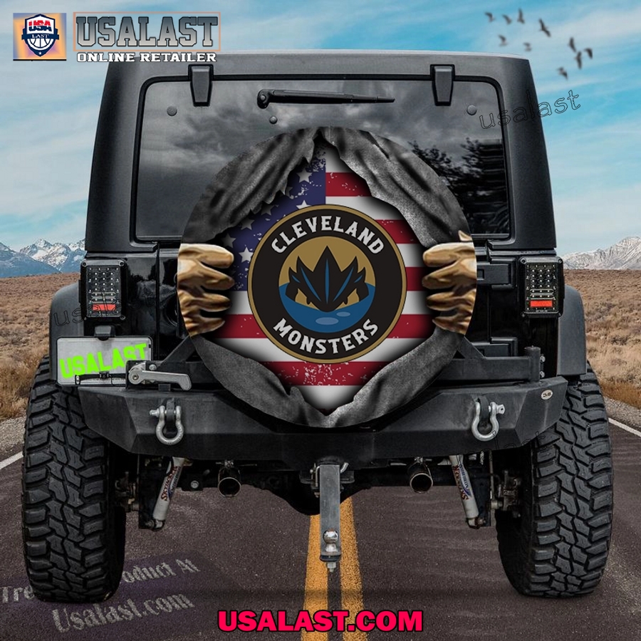 cleveland monsters ahl american flag spare tire cover 1 cseDv