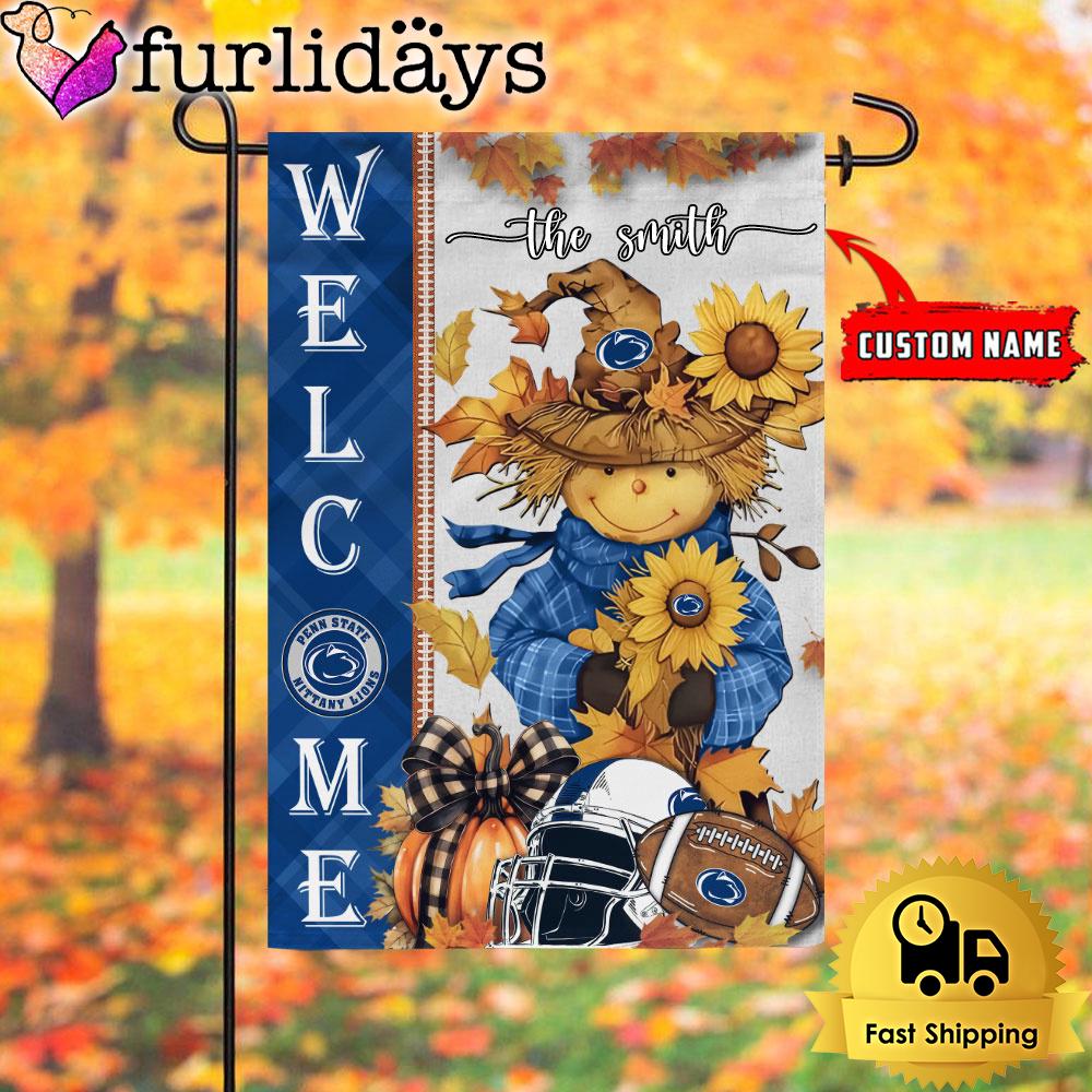 custom name ncaa penn state nittany lions football fall scarecrows garden flag0869