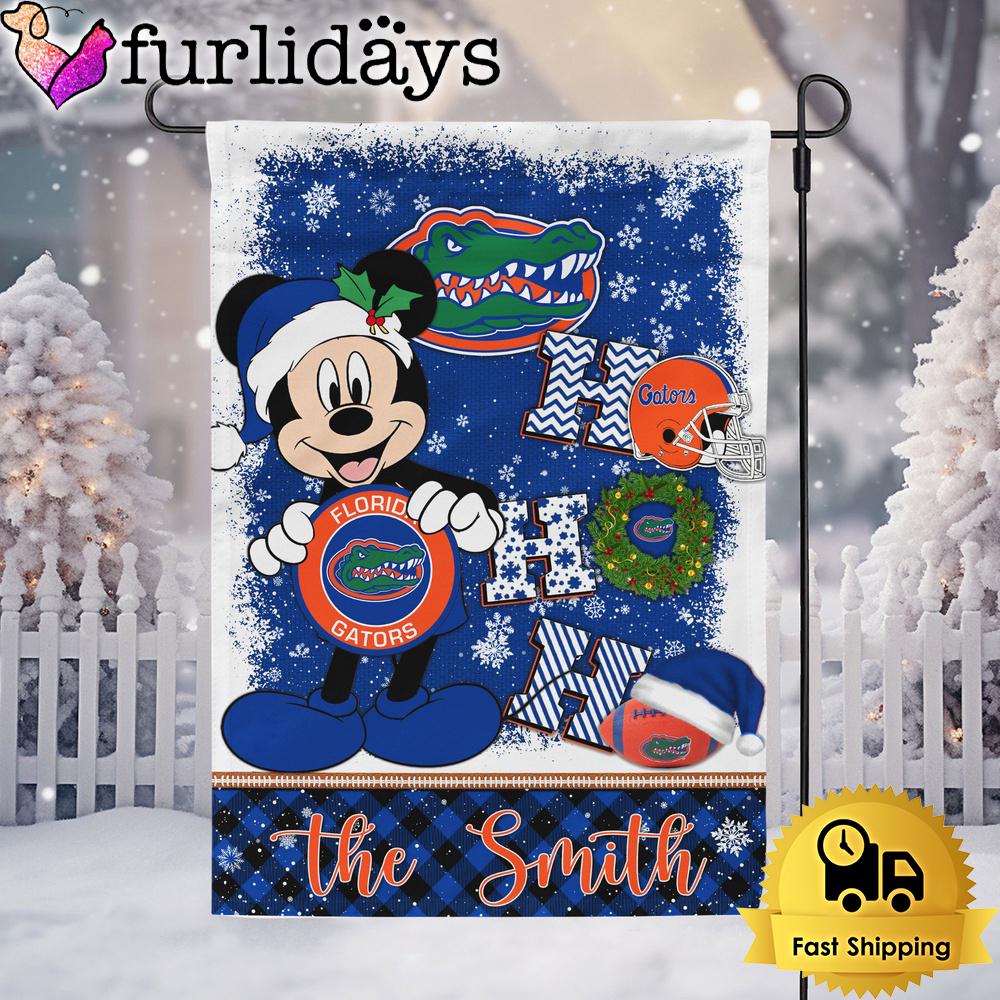 custom ncaa florida gators mickey hohoho christmas garden flag1719