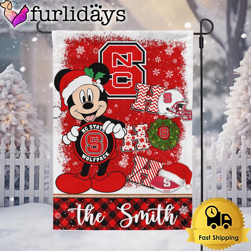 custom ncaa nc state wolfpack mickey hohoho christmas garden flag0550