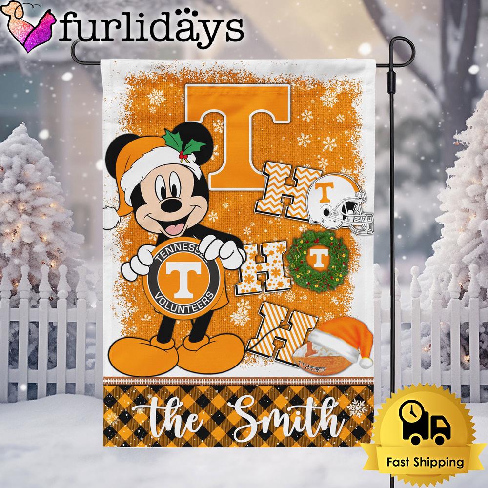 custom ncaa tennessee volunteers mickey hohoho christmas garden flag7339
