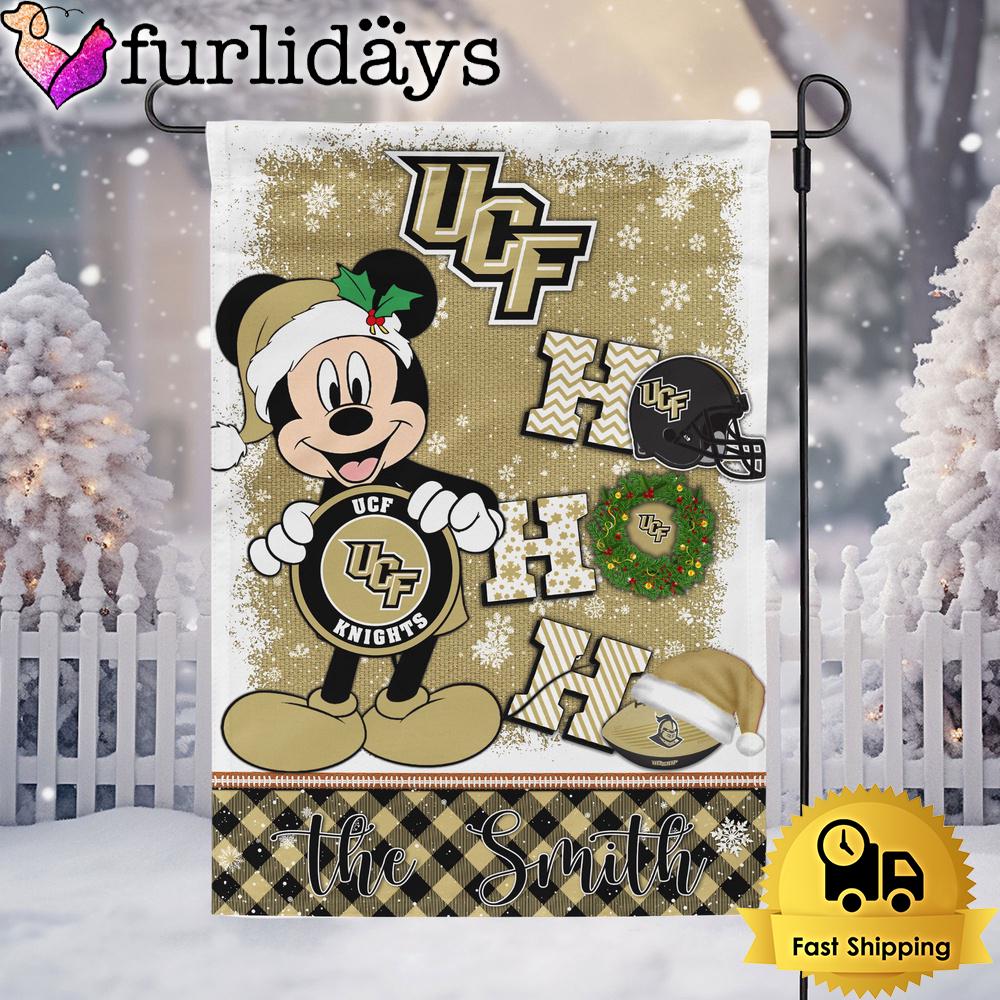 custom ncaa ucf knights mickey hohoho christmas garden flag4505