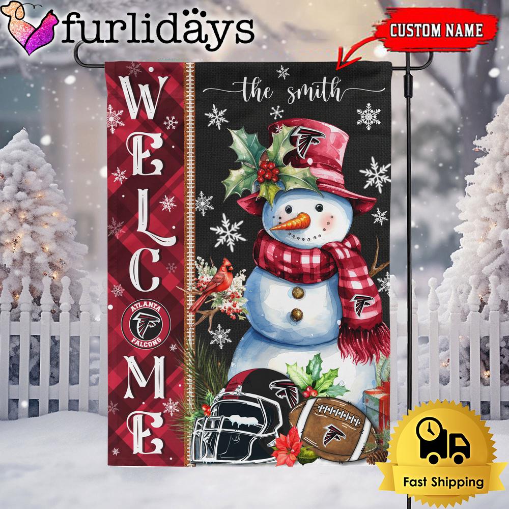 custom nfl atlanta falcons christmas snowman flag3580