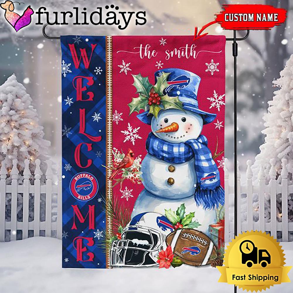 custom nfl buffalo bills christmas snowman flag9883