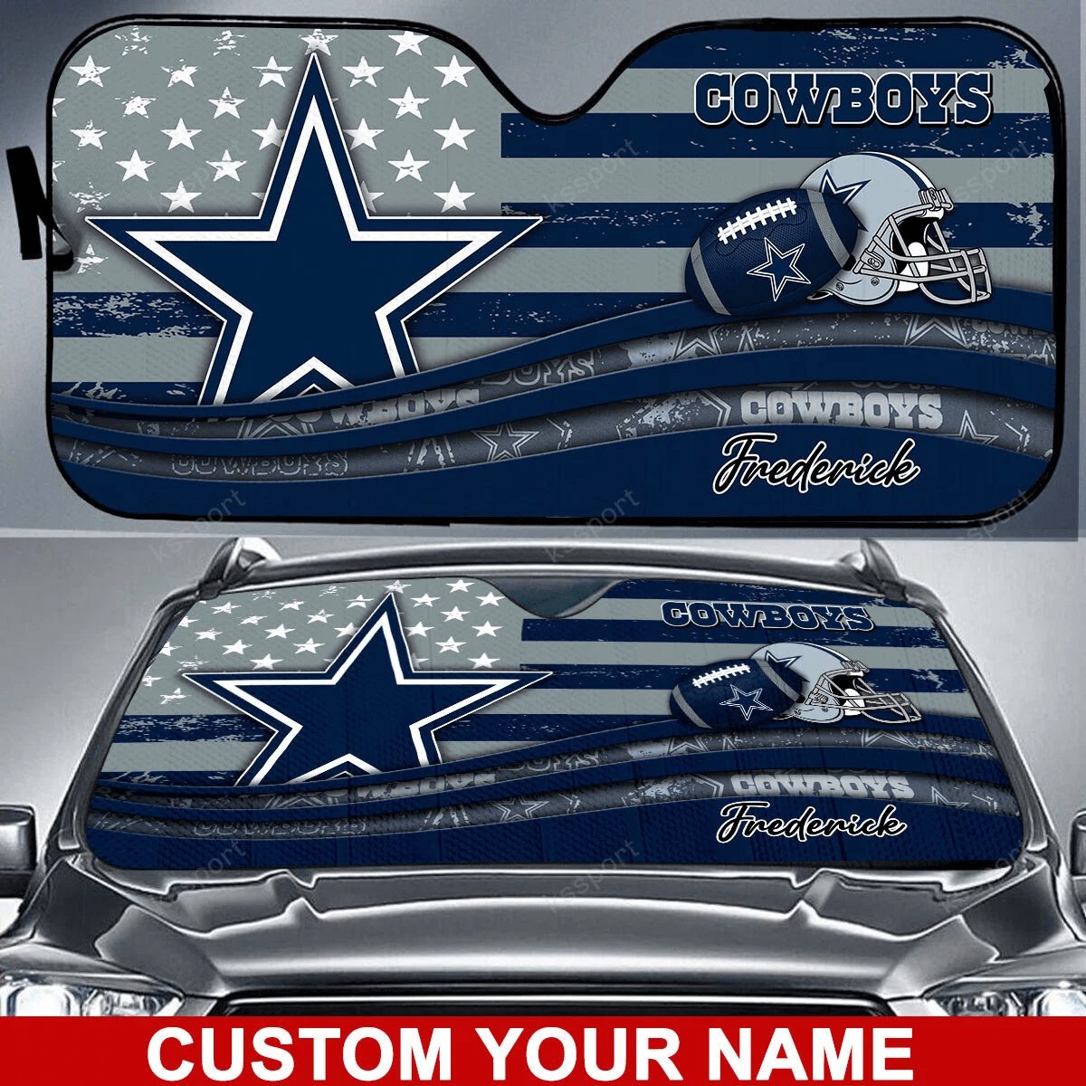 dallas cowboys personalized auto sun shade bg08 egju0