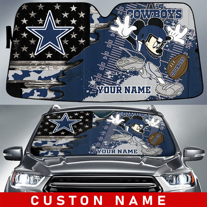 dallas cowboys personalized auto sun shade bg122 58ep3