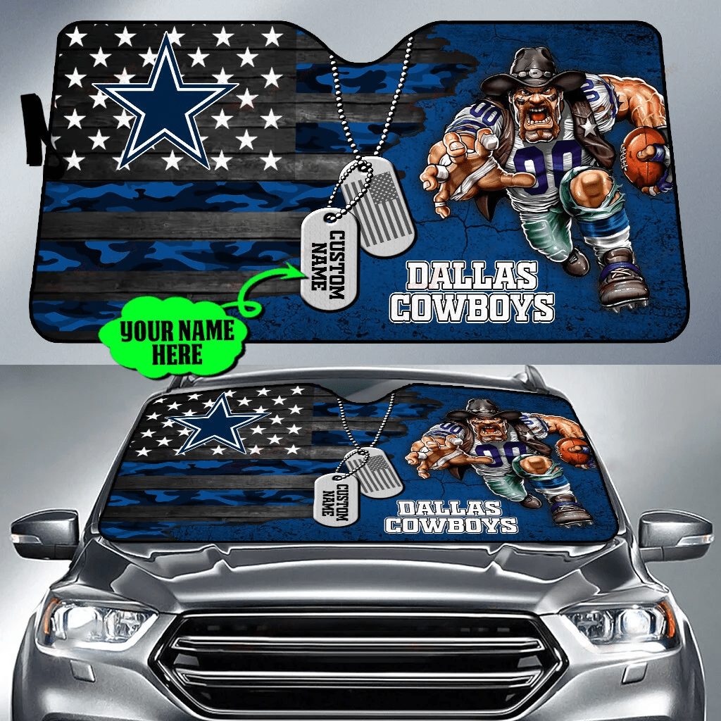 dallas cowboys personalized auto sun shade bg39 pwrxn