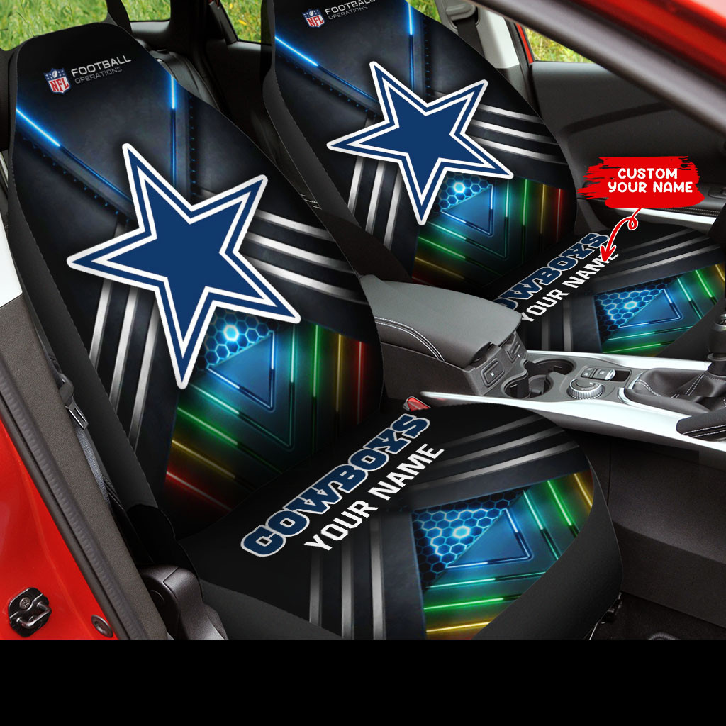 dallas cowboys personalized car seat covers bg305 embmw