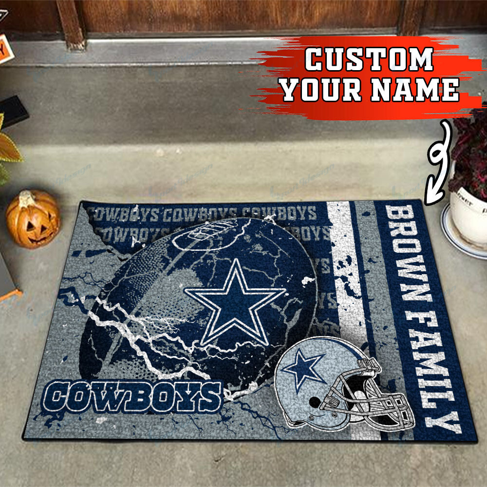 dallas cowboys personalized doormat bg09 knhgt