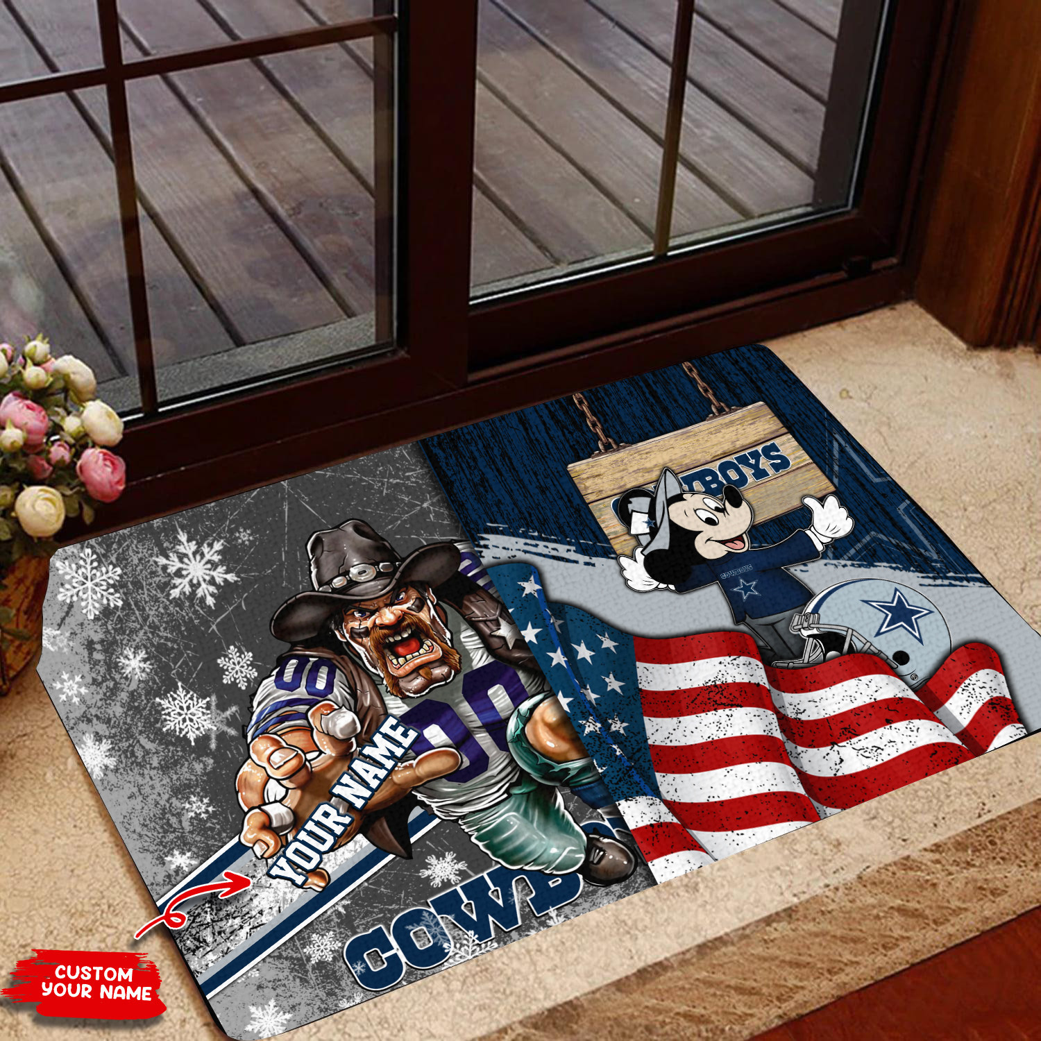 dallas cowboys personalized doormat bg106 brypr