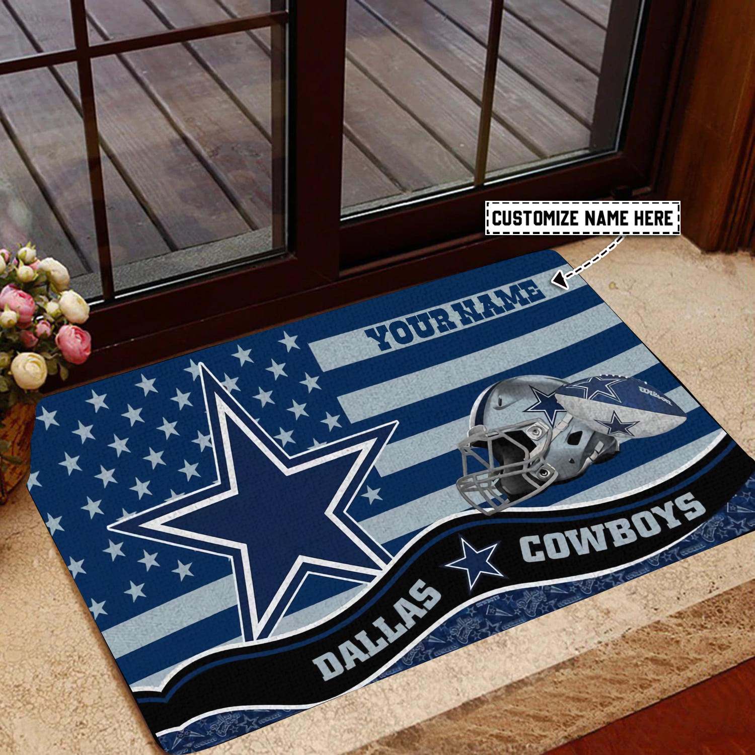 dallas cowboys personalized doormat bg185 ugctu