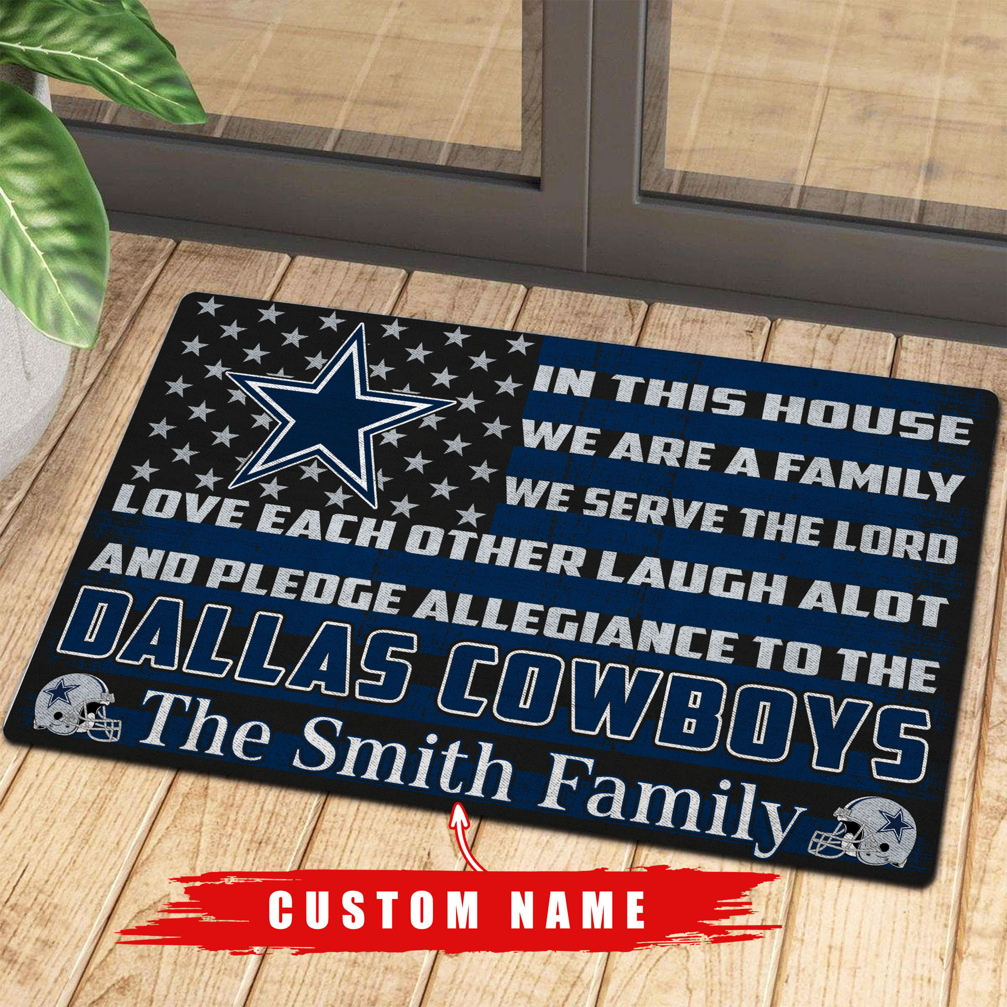 dallas cowboys personalized doormat bg292 mienr