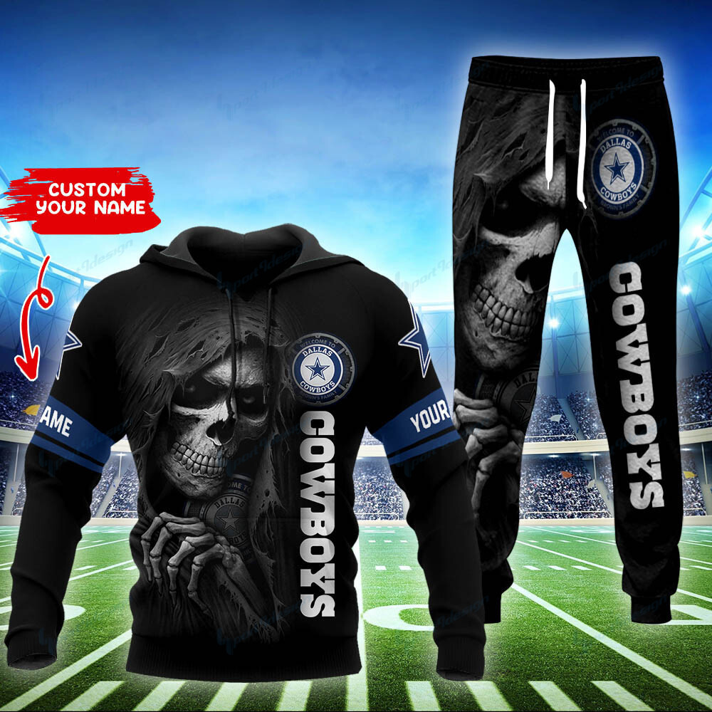dallas cowboys personalized hoodie and jogger set bg838 cgob9