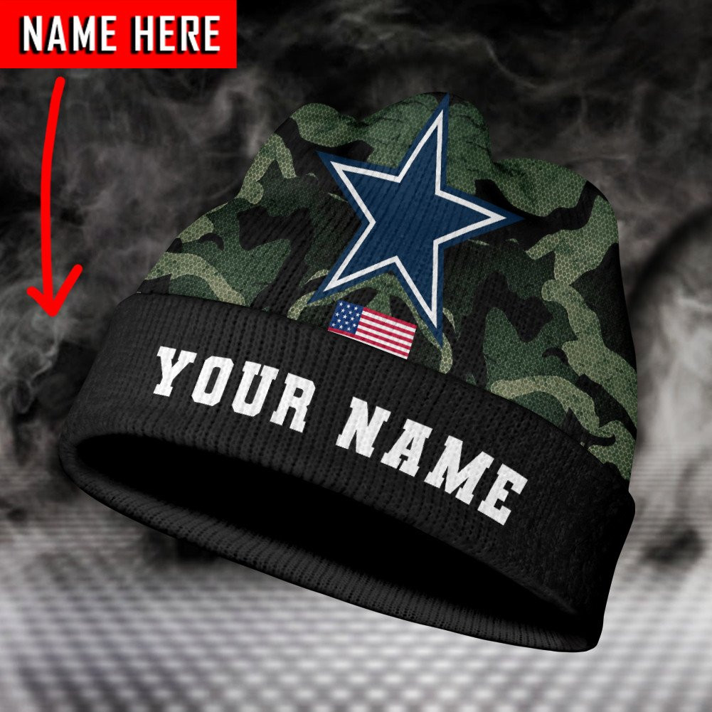 dallas cowboys personalized wool beanie 185 oqusg