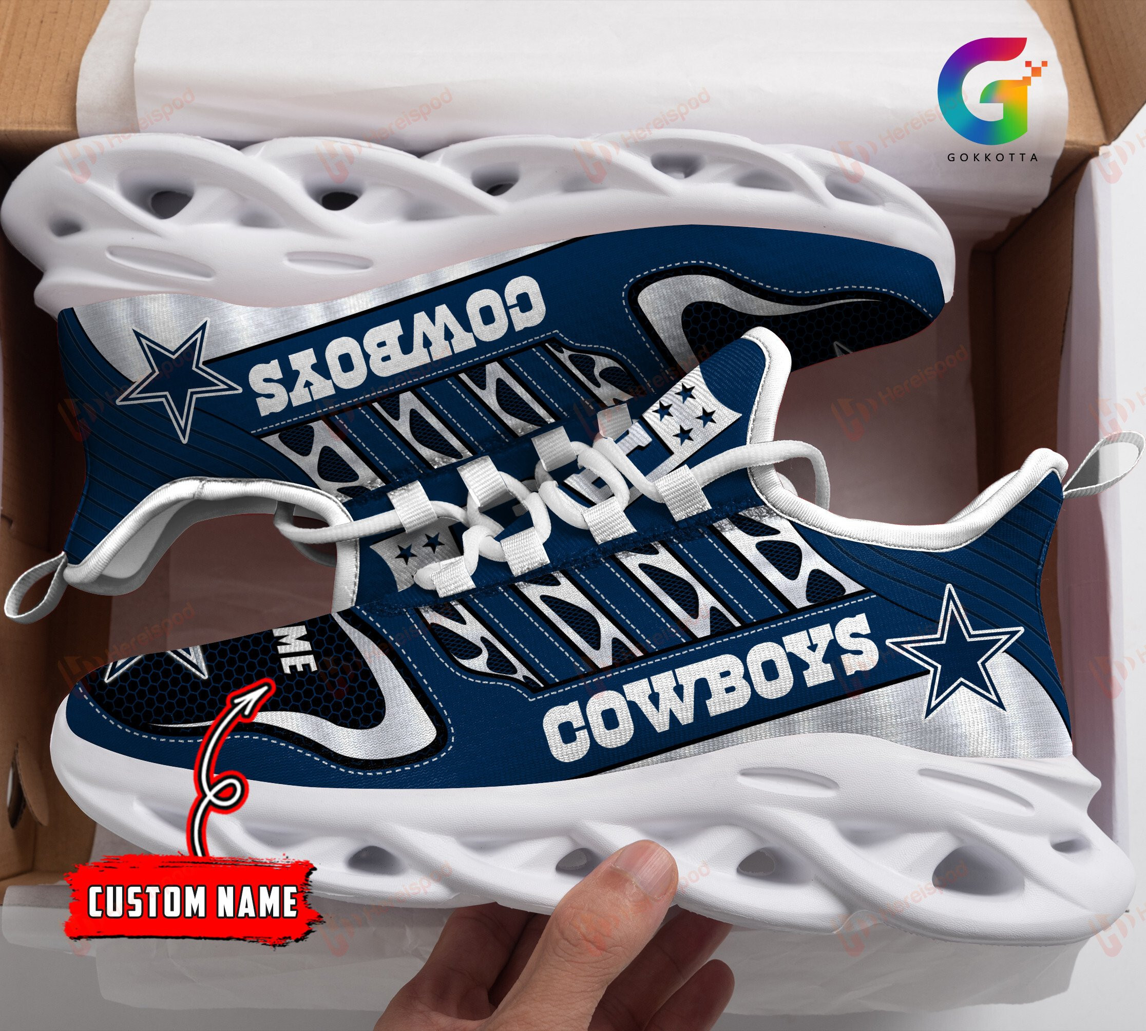 dallas cowboys personalized yezy running sneakers 231 rnk2l