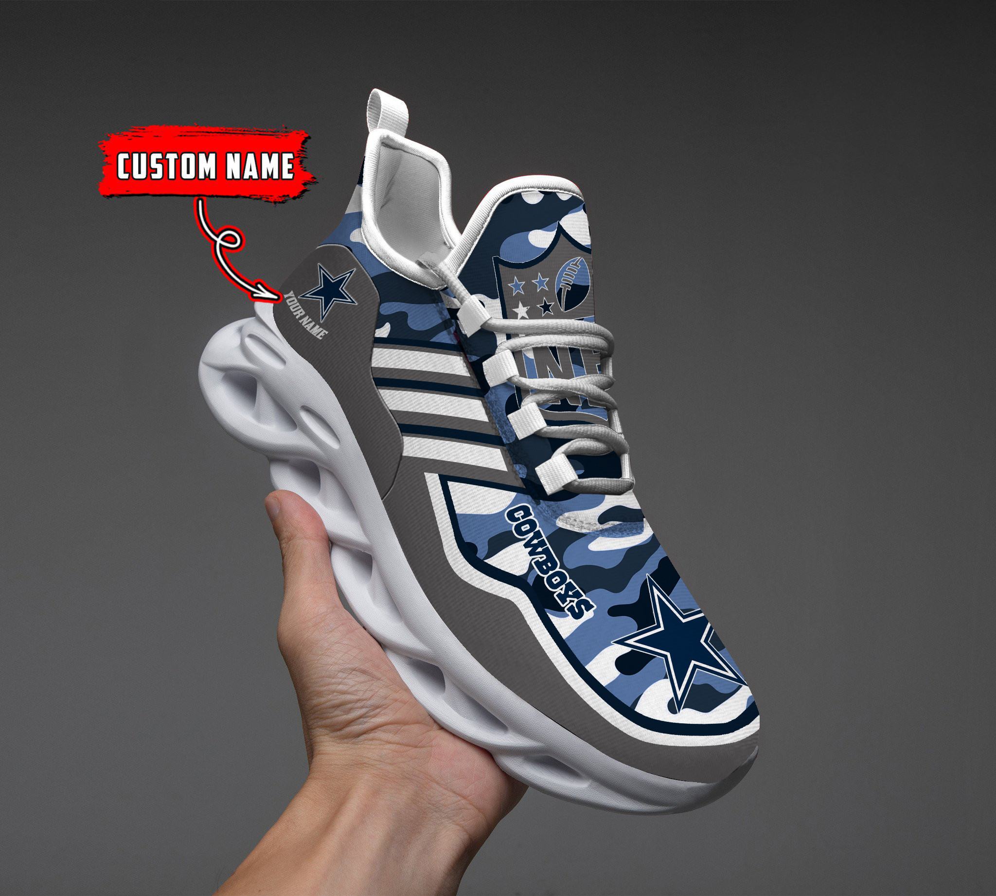 dallas cowboys personalized yezy running sneakers bg213 3q0ee