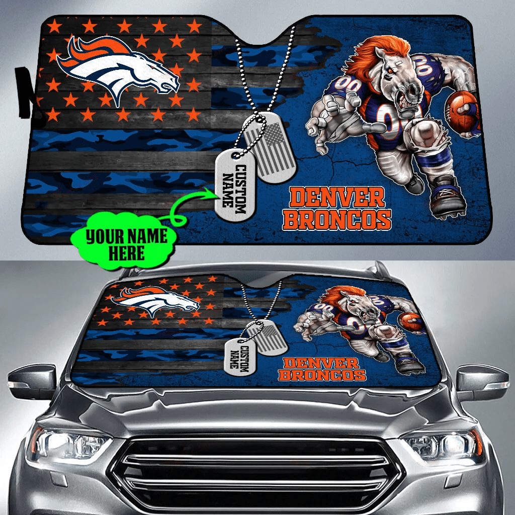 denver broncos personalized auto sun shade bg40 iqjzp
